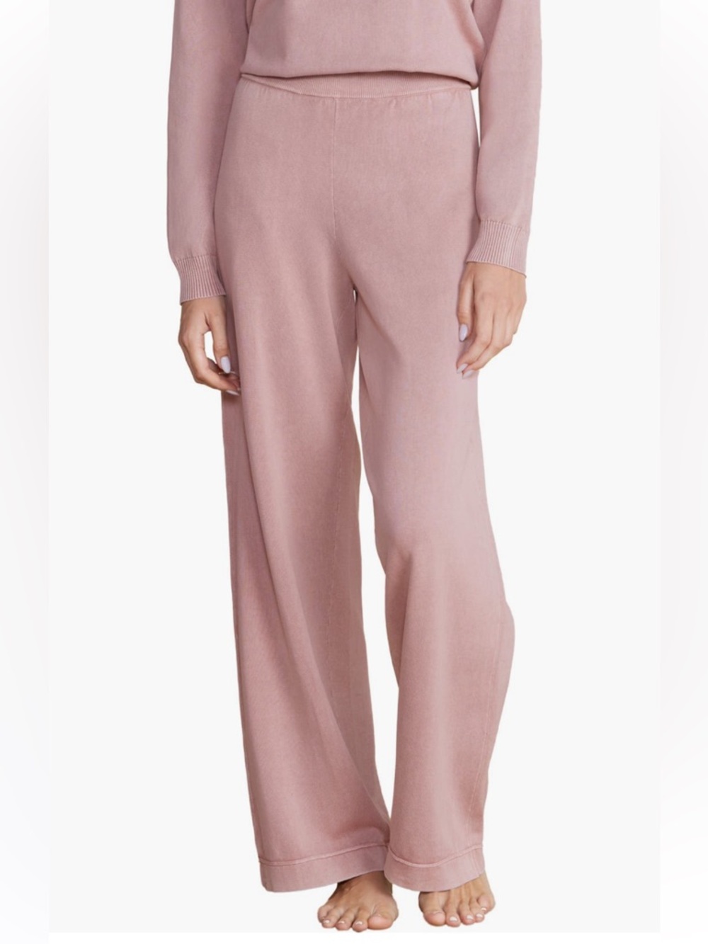 NWT Barefoot Dreams 100% Cotton  Sunbleached Sweatpants Size M Teaberry Pink